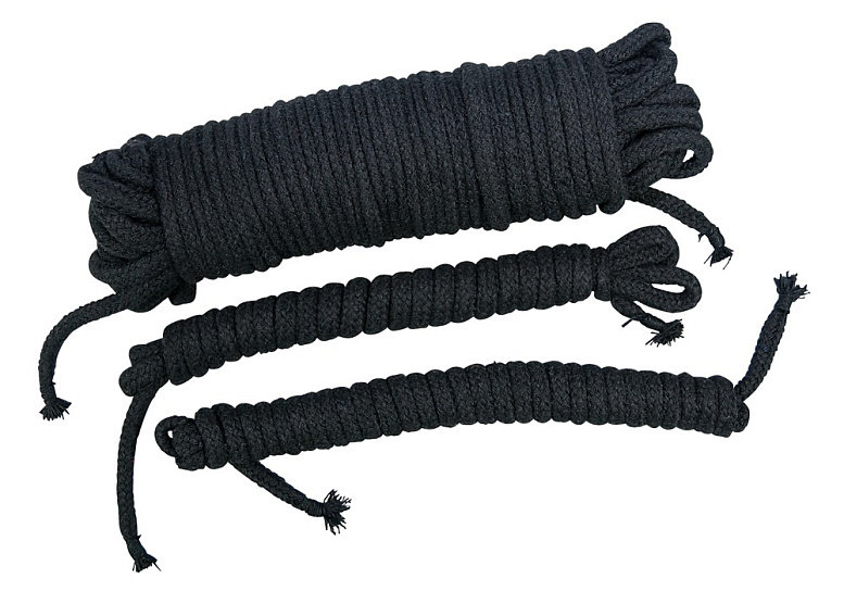 Бондажная черная бечевка Bondage Tape Bad Kitty, 18 м