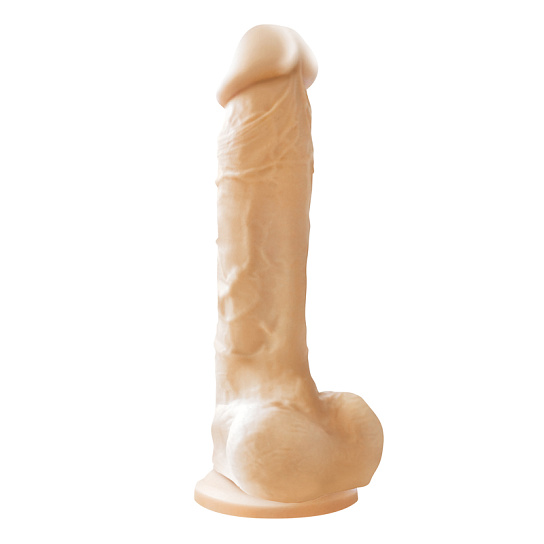 Реалистичный фаллоимитатор Colours - 8" Dildo, 19 см, бежевый