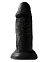 Толстый реалистичный фаллос King Cock 10 Chubby, 22 см, черный