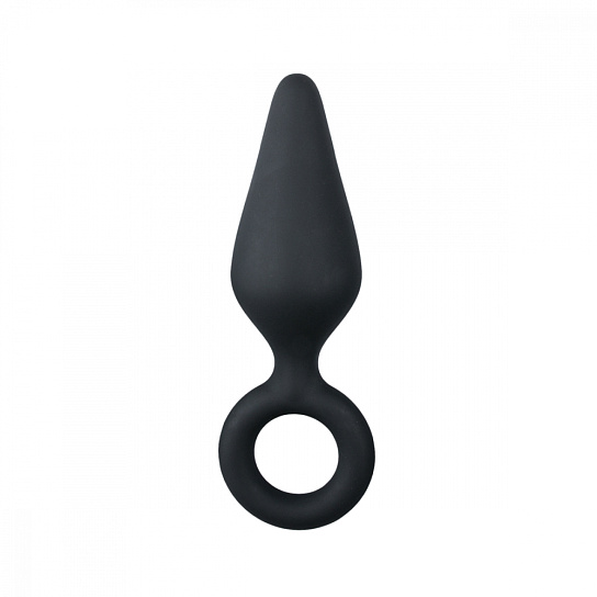 Анальный массажер из силикона Buttplug With Pull Ring Small