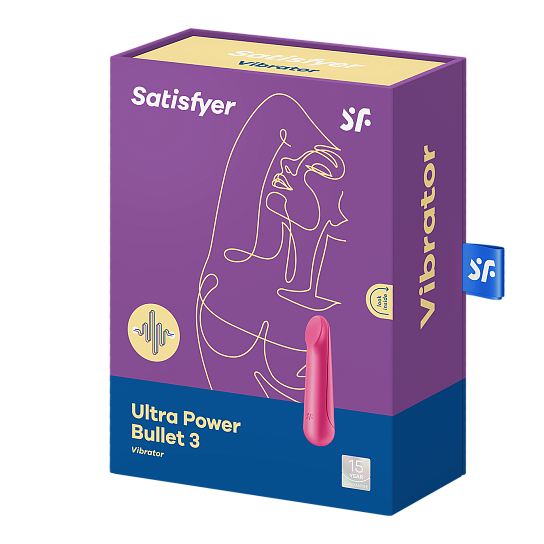 Мощная вибропуля Satisfyer Ultra Power Bullet 3, красная