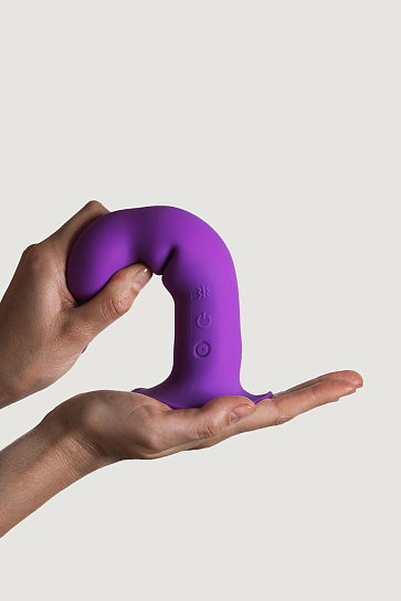 Фалломитатор с вибрацией Adrien Lastic Hitsens 3 18.2 см, фиолетовый