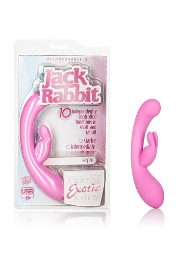 Перезаряжаемый вагинальный вибратор Rechargeable G Jack Rabbit
