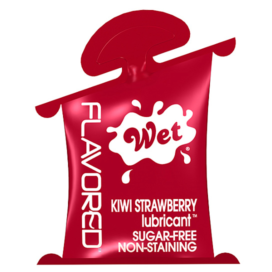Оральный гель Wet Flavored Kiwi Strawberry, 10 мл