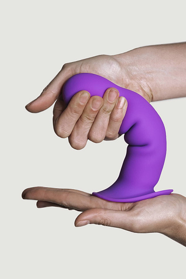 Фаллоимитатор на присоске с двойной плотностью Adrien Lastic HITSENS S03 17.7 см, фиолетовый