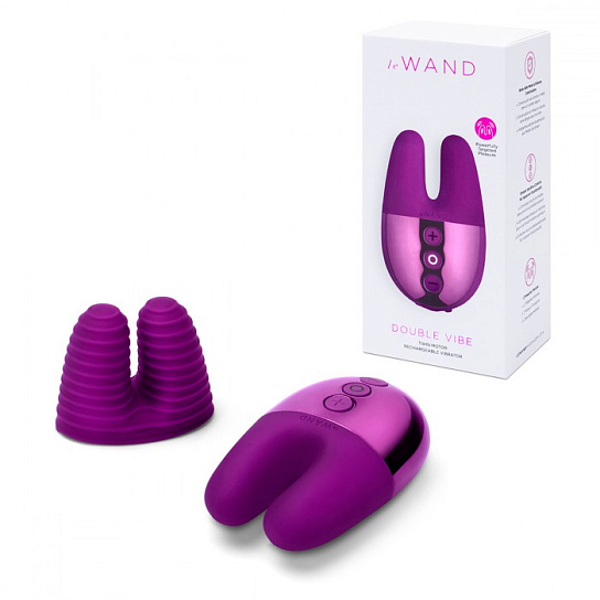 Массажер с двойной вибрацией Le Wand Double Vibe, вишневый