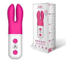 Карманный женский вибратор-кролик Crystalized The Pocket Rabbit, розовый