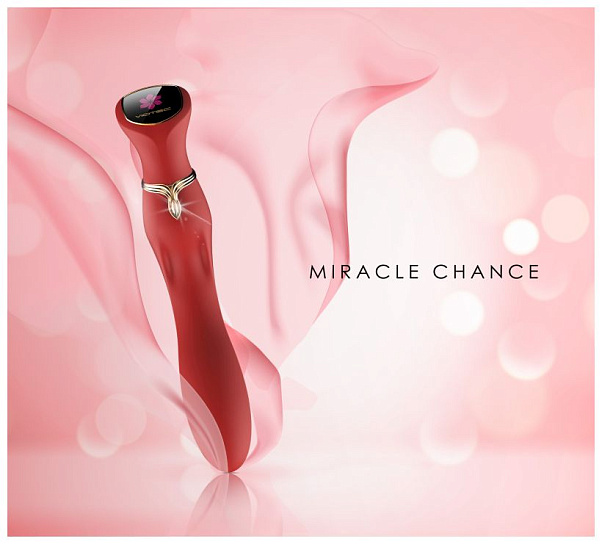 Красивый вибростимулятор Viotec MIRACLE CHANCE, бордовый