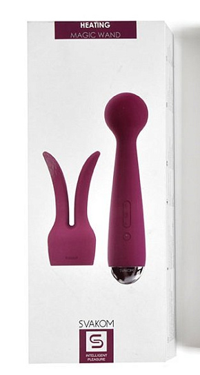Вибратор-вонд с круглой головкой и насадкой Svakom Emma, фиолетовый