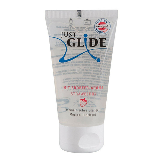 Медицинская гель-смазка на водной основе JUSTGLIDE клубничка, 50 мл