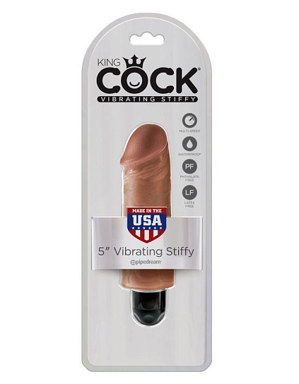 Вибратор-реалистик King Cock Vibrating Stiffy 5, 12,7 см
