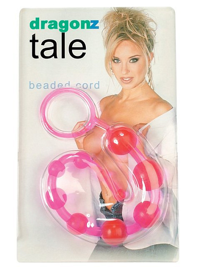 Анальная цепочка Dragon Tail, розовая