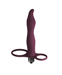 Вибронасадка для двойного проникновения Pure Passion Flirtini, бордовая