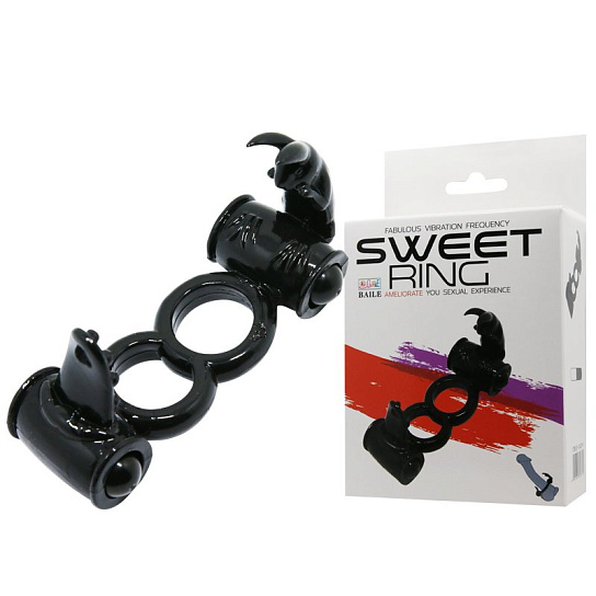 Эрекционное кольцо с вибростимуляцией клитора Sweet Ring