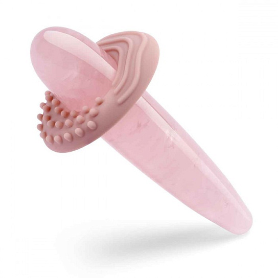 Массажер из камня Le Wand Crystal Slim Wand, розовый