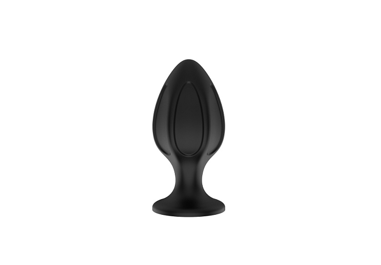 Анальная пробка рельефная Свободный ассортимент, черная, S