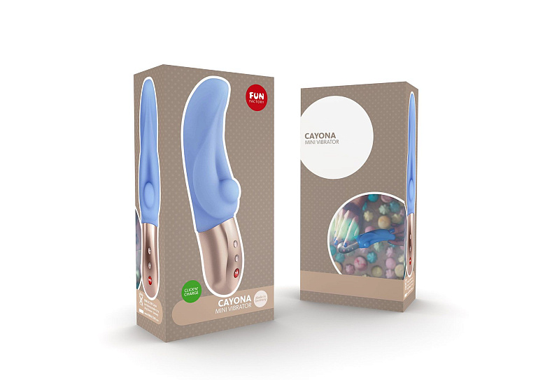 Вагинальный мини вибратор Cayona, 16см, голубой