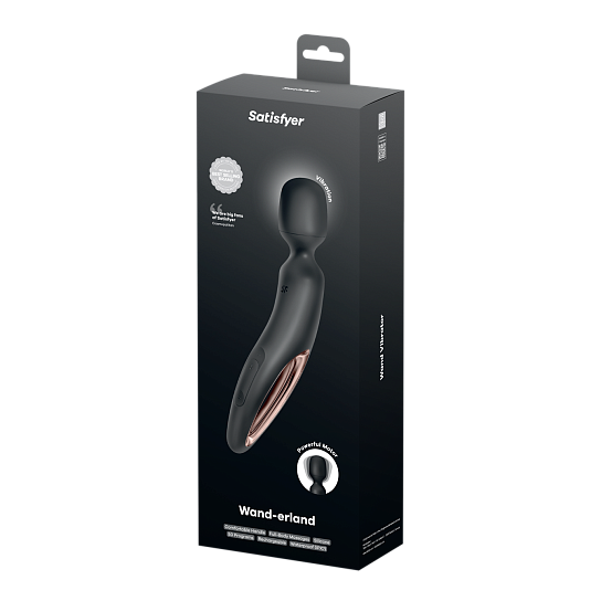 Массажер-вибратор Satisfyer Wand-erland — мощный, для всего тела, черный