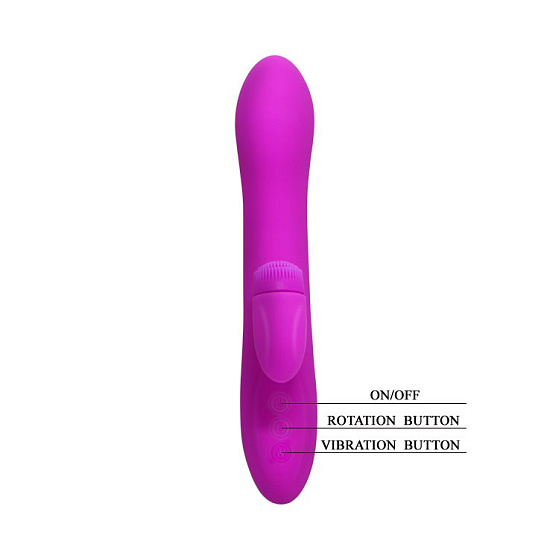 Вибратор с функцией ротации DERRICK