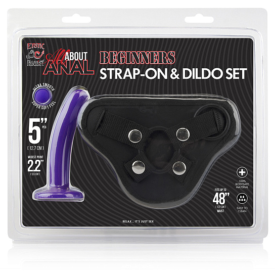 Анальный страпон из силикона класса люкс