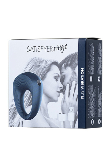 Эрекционное кольцо на пенис Satisfyer Rings, синий