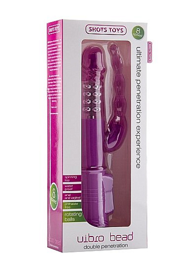 Вибратор с двойной стимуляцией VIBRO BEAD 291, фиолетовый