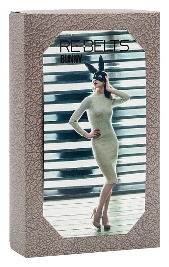 БДСМ маска Bunny в форме кролика, цвет черный