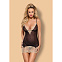 Сорочка с широким кружевом BISQUELLA CHEMISE Obsessive, L/XL