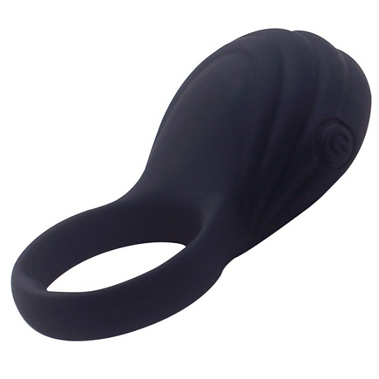 Виброкольцо на пенис Ripple в виде волны, черное