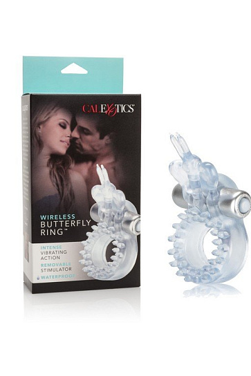 Виброкольцо Wireless Butterfly Ring, полупрозрачное