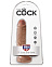 Реалистик с мошонкой на присоске Cock with Balls King Cock 13.5 см, коричневый