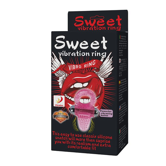 Эрекционное кольцо Sweet Vibration Ring с язычком для клитора