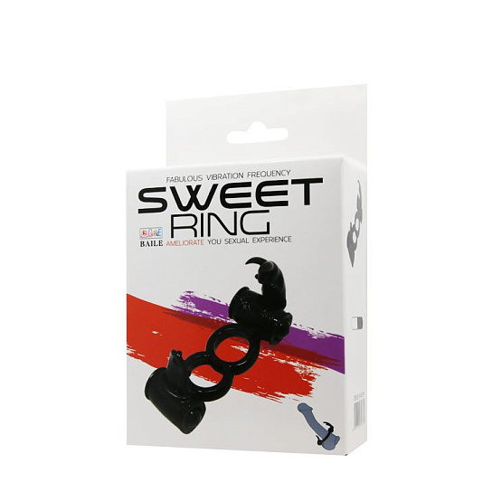 Эрекционное кольцо с вибростимуляцией клитора Sweet Ring