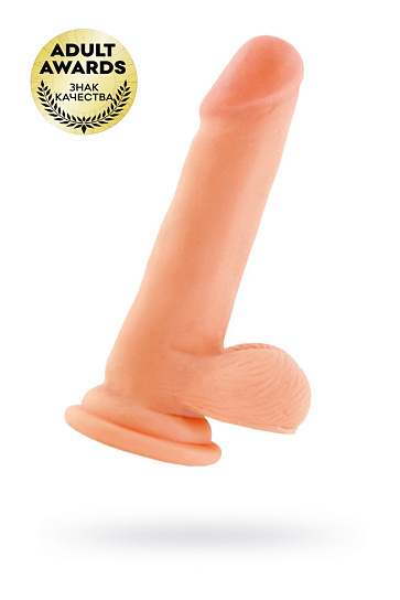 Гибкий фаллоимитатор на присоске ToyFa RealStick Elite, 18,3 см