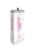 Вибратор с интенсивной вагинальной и клиторальной стимуляцией OVO E7, розовый