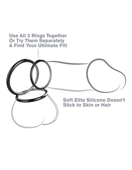 Набор эрекционных колец Fantasy C-Ringz Silicone