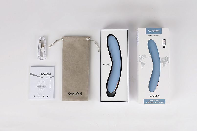 Вибратор с пульсацией Svakom Ava Neo, синий