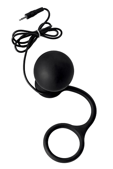 Силиконовая анальная втулка с пультом управления, черная