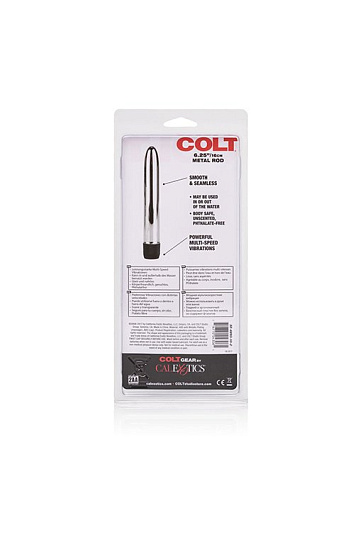 Классический вибромассажер Colt Metal Rod 6,25, серебристый