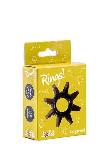 Эрекционное кольцо Rings Cogweel, черное