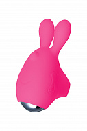 Вибропуля и вибронасадка на палец Vita с ушками JOS, розовое