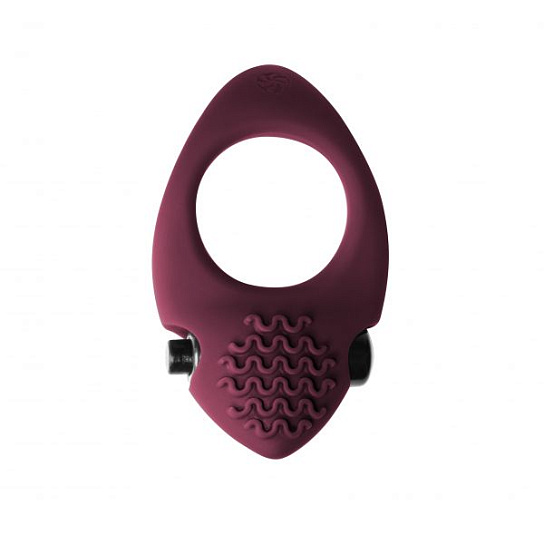 Эрекционное виброкольцо Pure Passion Midnight, бордовое