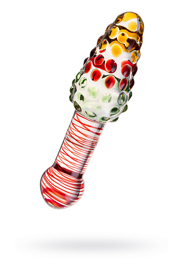 Стеклянный фаллос для вагинальной и анальной стимуляции, 17 см