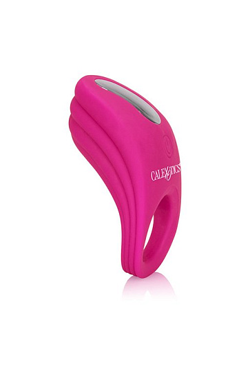Эрекционное виброкольцо силиконовое Pleasure Ring, розовое