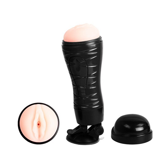 Мастурбатор в виде вагины в пластиковой тубе на присоске