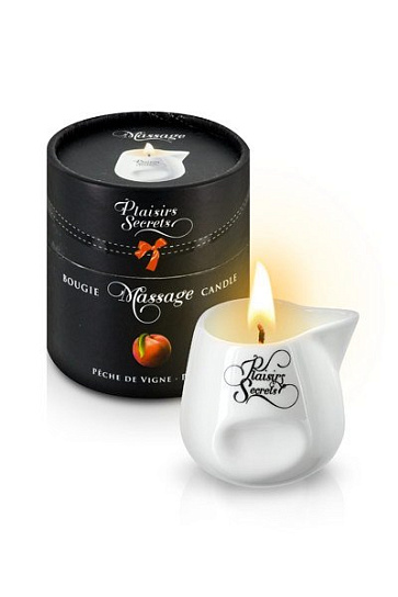 Massage Candle Peach свеча с массажным маслом персик, 80 мл