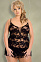 Волнующая комбинация SoftLine LETICIA черная, XXXL