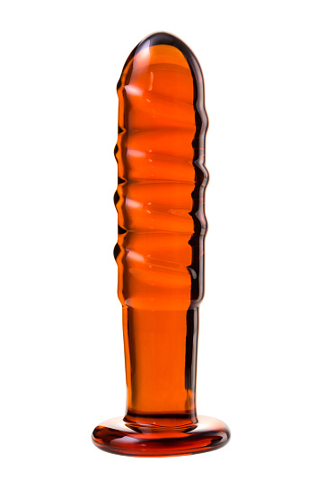 Стеклянный фаллос стильный, волнующий, ударопрочный 13,3 см