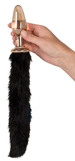 Анальная пробка Orion Toys с хвостом из натурального меха