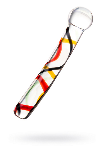 Радужный фаллоимитатор из стекла DILDO, 19 см